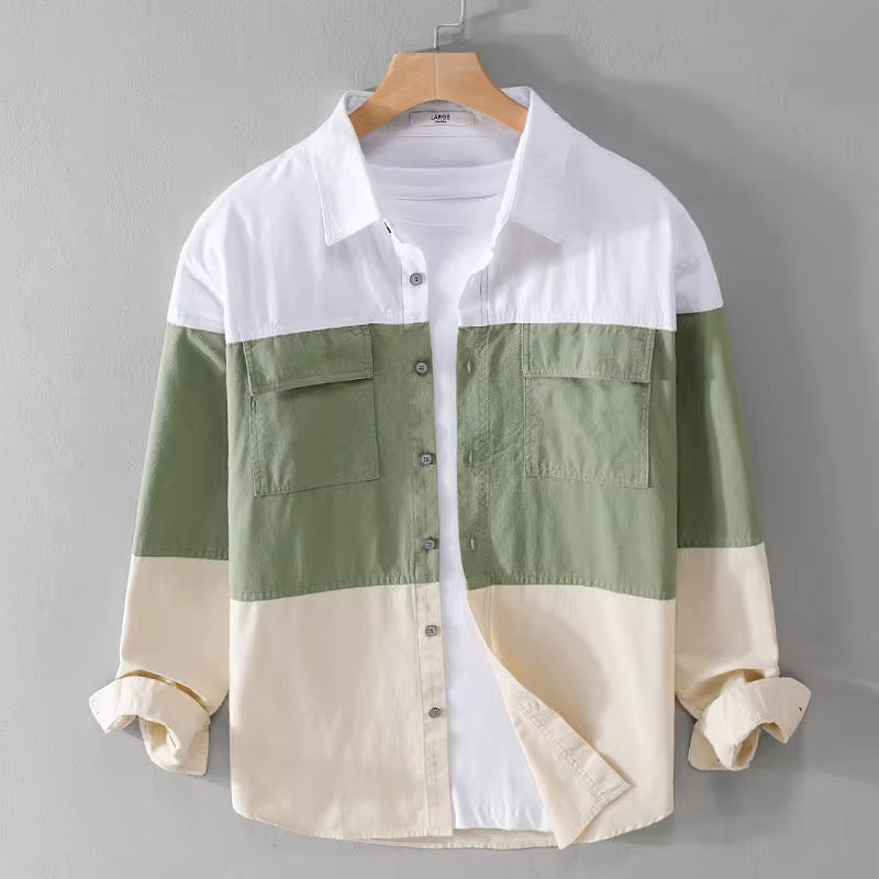 Camisa Manga larga para caballero/ Verde K333