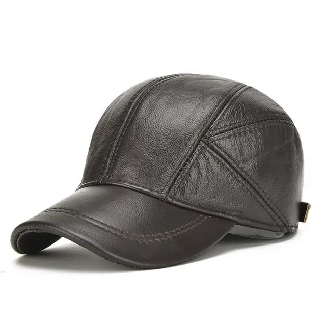 Gorra de Cuero Original Triangulo /Cafe Oscuro K202