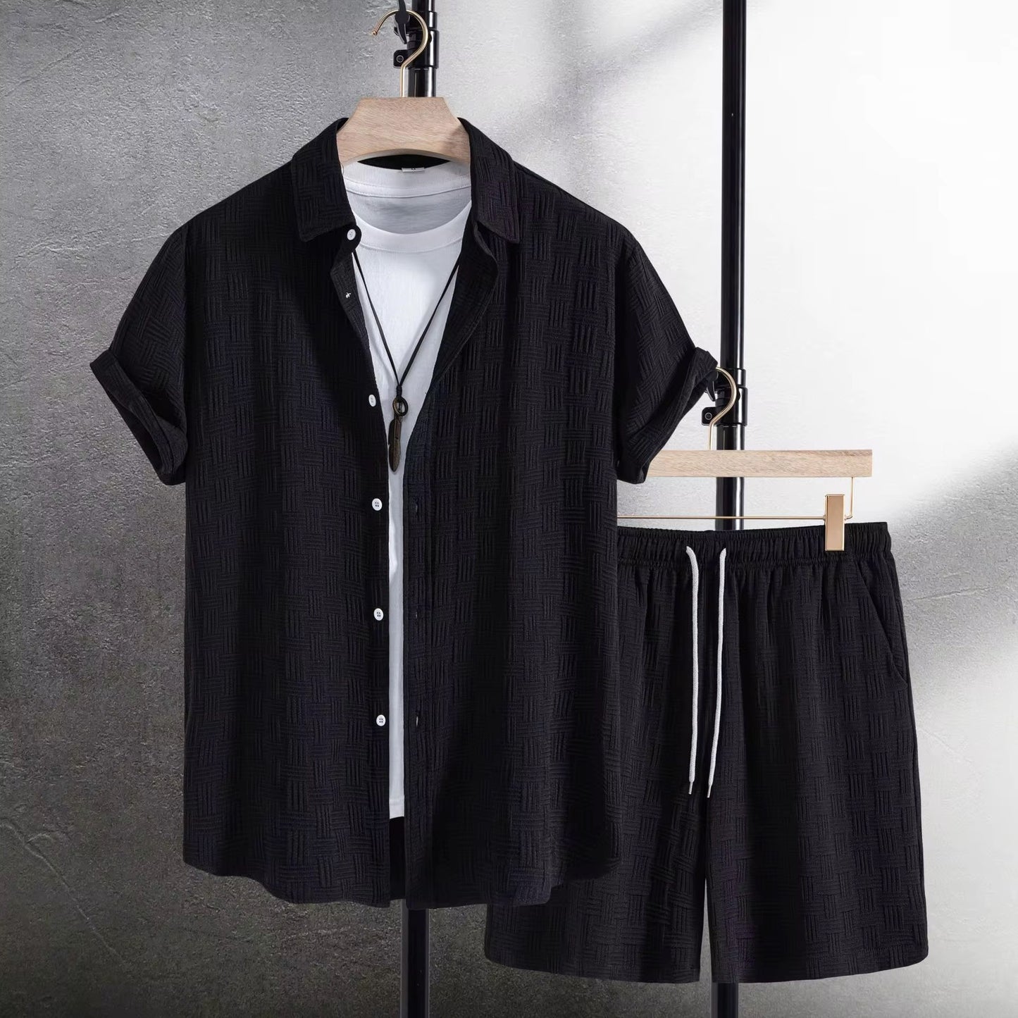 Set Short y Camisa /Negro K160