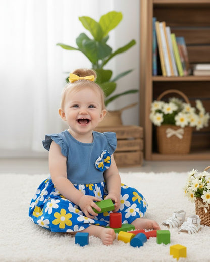 Vestido casual para niña / RA55 / Azul