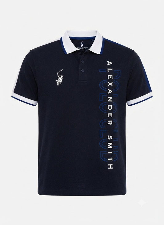 Camisa Polo Club Alexander Smith  Negro NK05