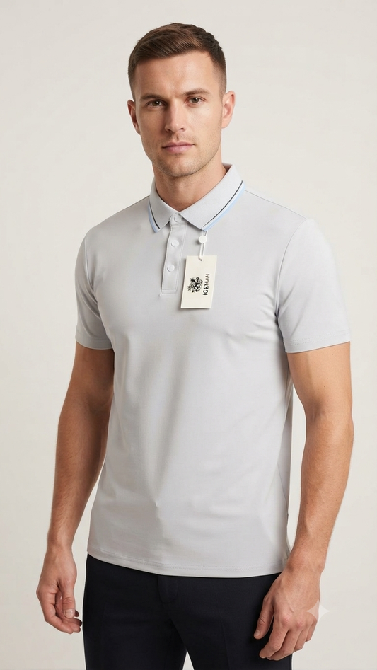 Camisa tipo polo marca Ice Man/ Gris NK15