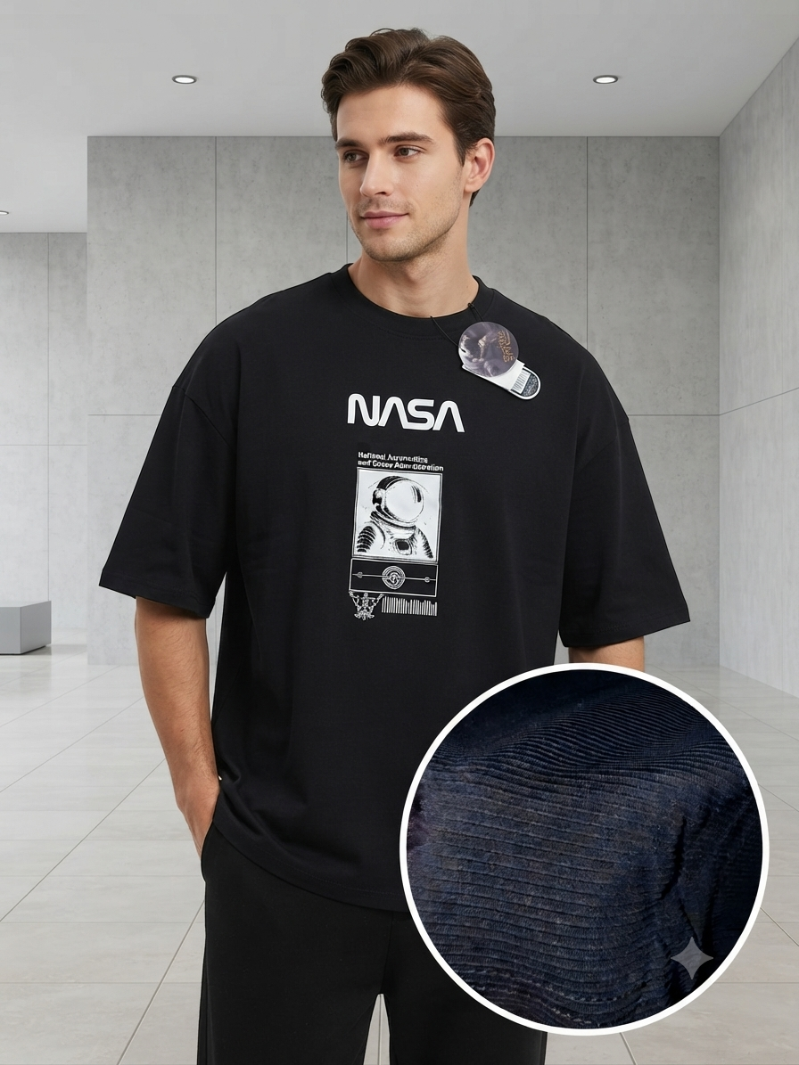 Camisa Oversize marca Mission Space/ Negro KCN37