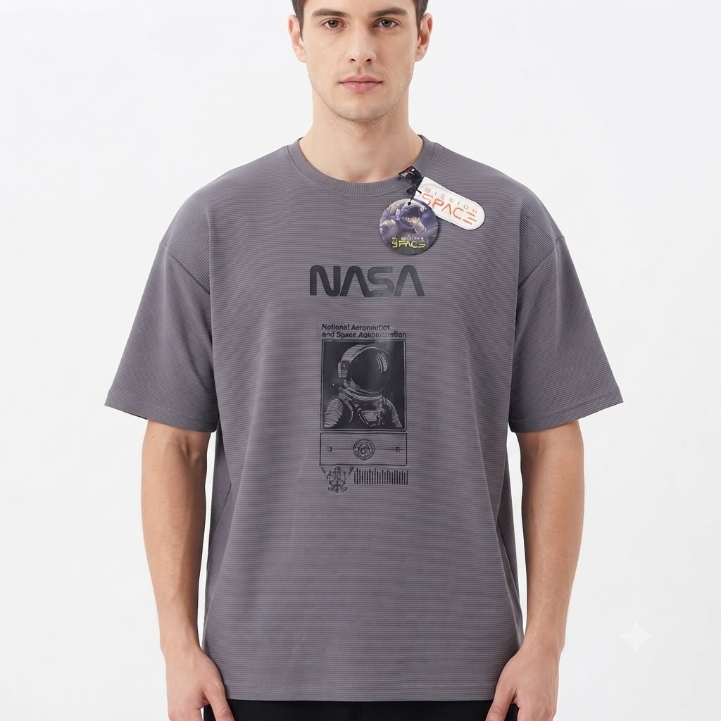 Camisa Oversize marca Mission Space/ Gris KCN37