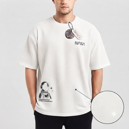Camisa Oversize marca Mission Space/ Blanco  KCN38