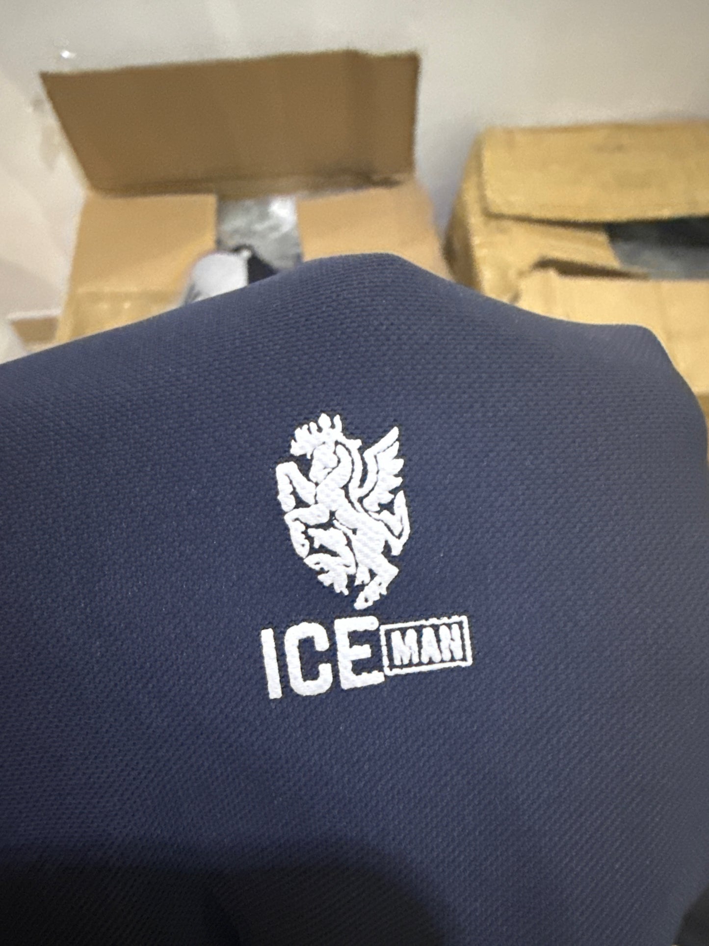 Camisa Formal Manga Marca Ice Man/ Azul Marino NK16