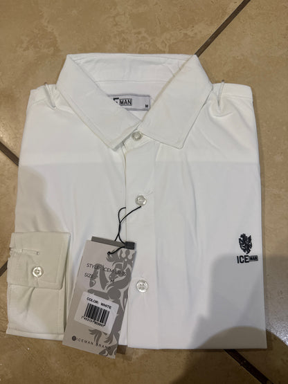 Camisa Formal Manga Marca Ice Man/ Blanco NK16
