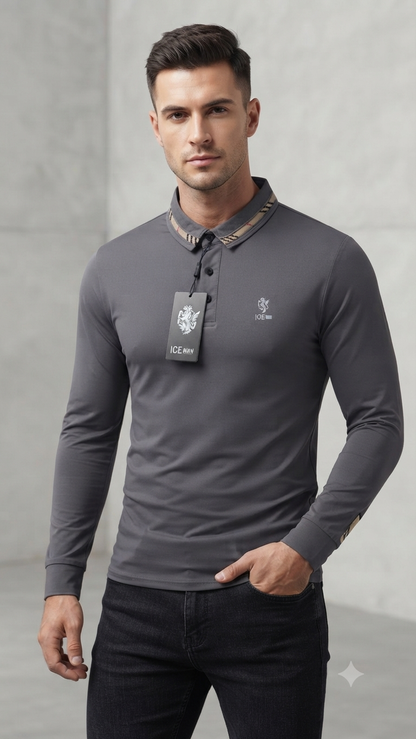Camisa manga larga  Ice Man/ Gris NK17