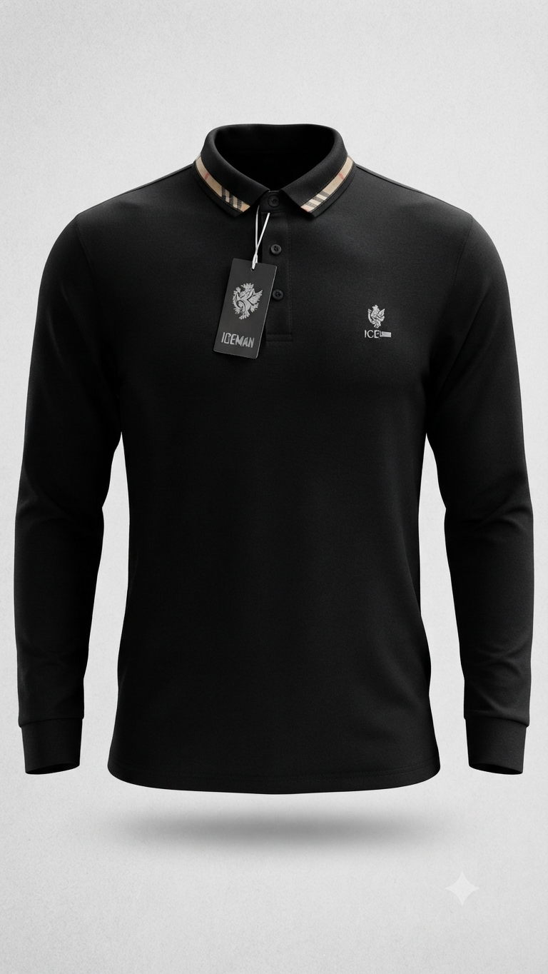 Camisa manga larga  Ice Man/ Negro NK17