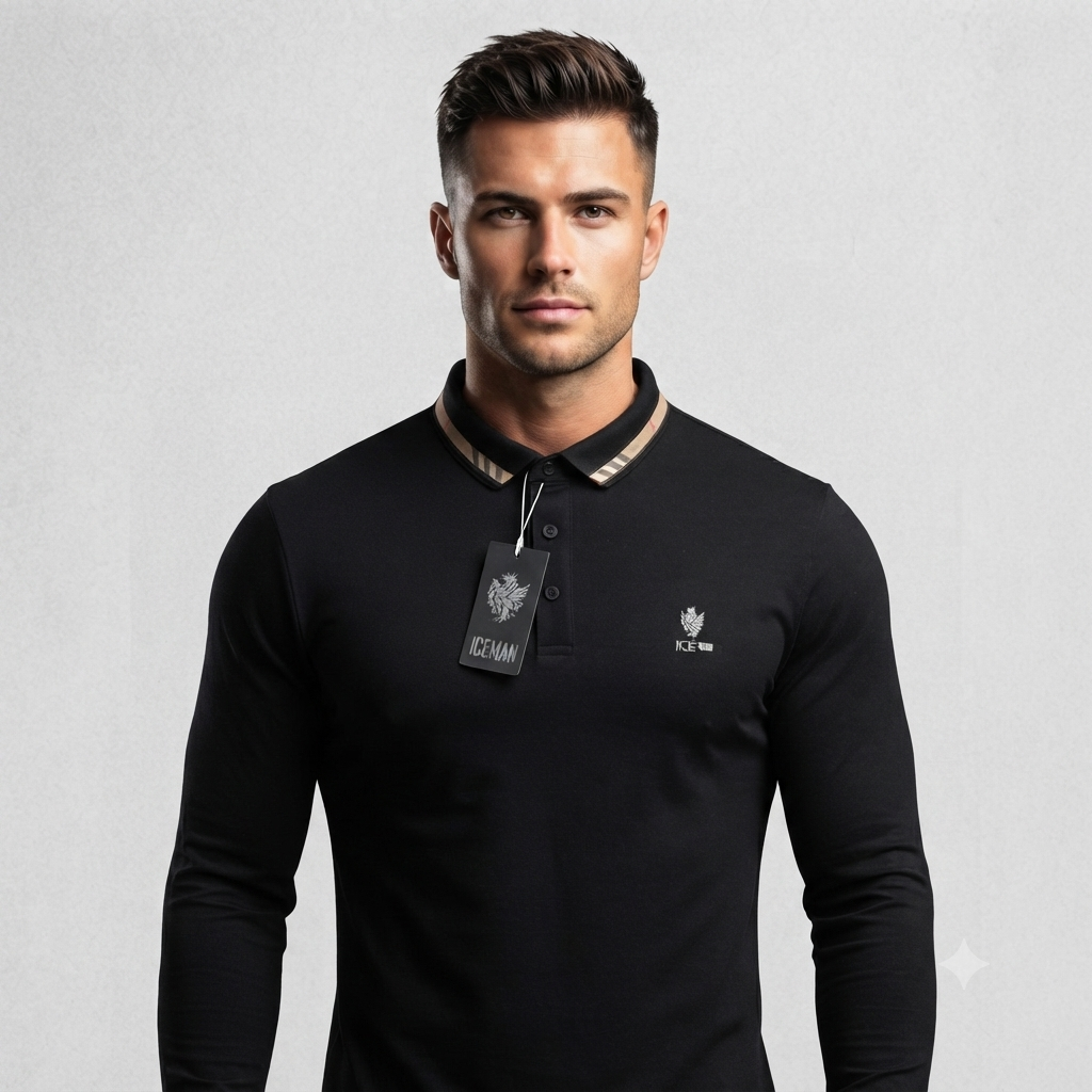 Camisa manga larga  Ice Man/ Negro NK17