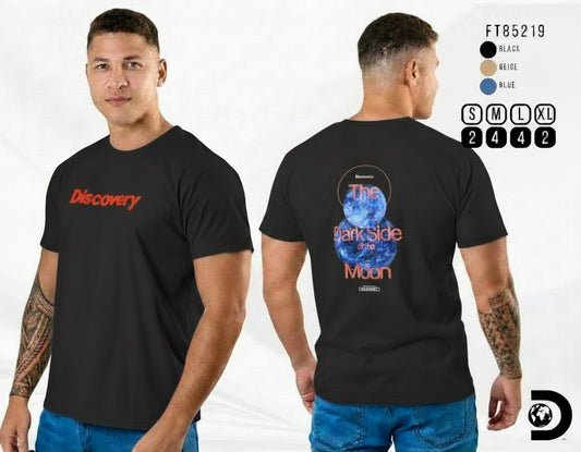 Camiseta Discovery para Caballero - Negra KCN16