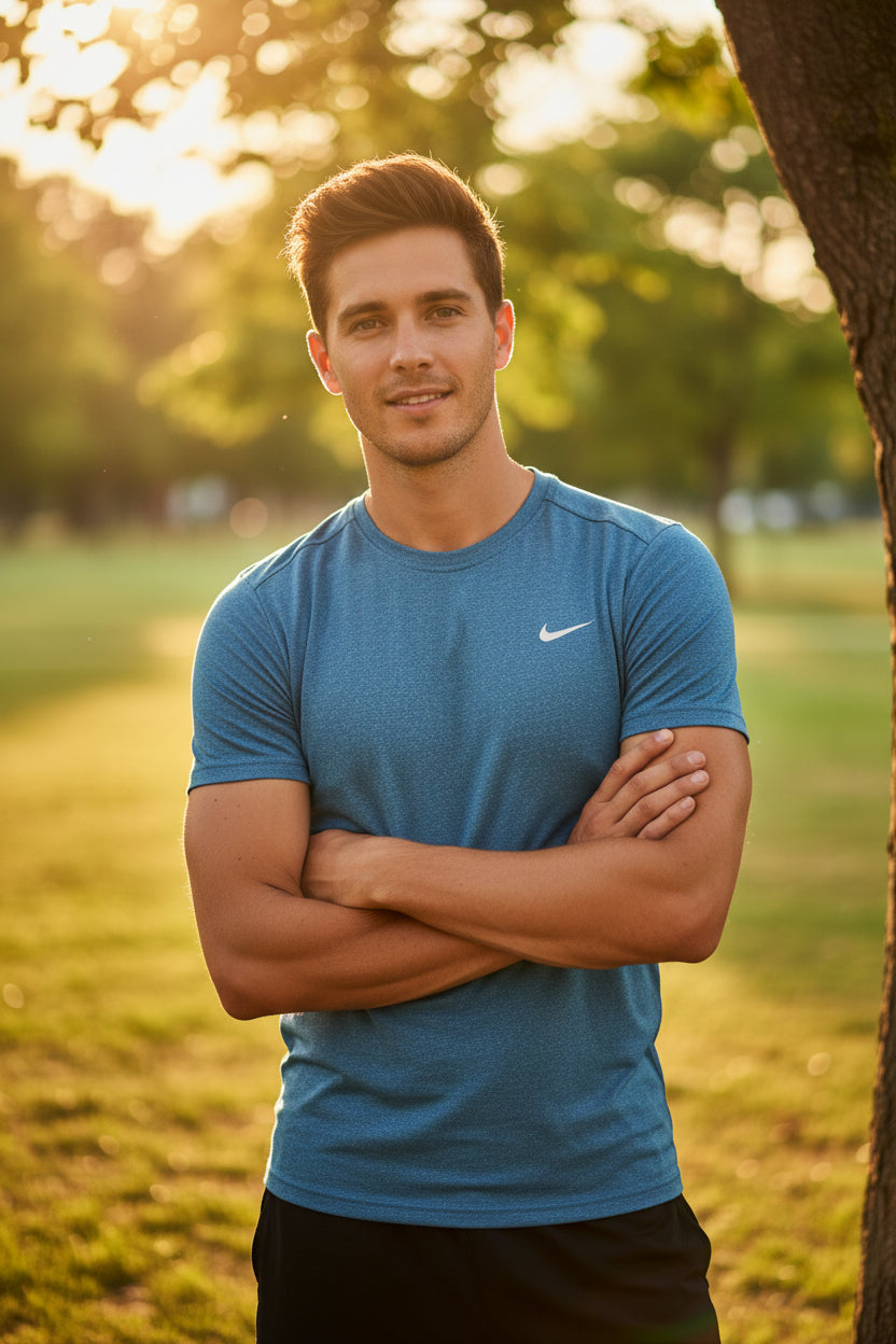Camisa Deportiva Dry-Fit/Celeste M04