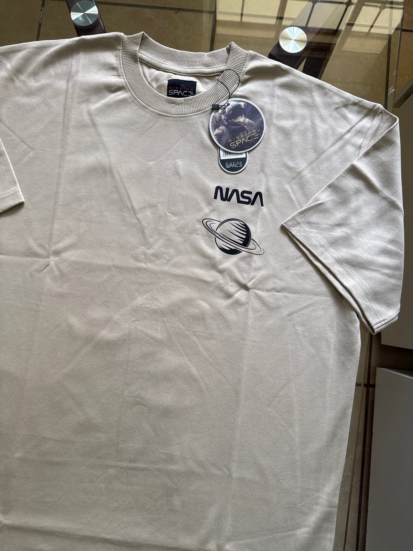 Camiseta Mission Space - NASA Beige KCN34