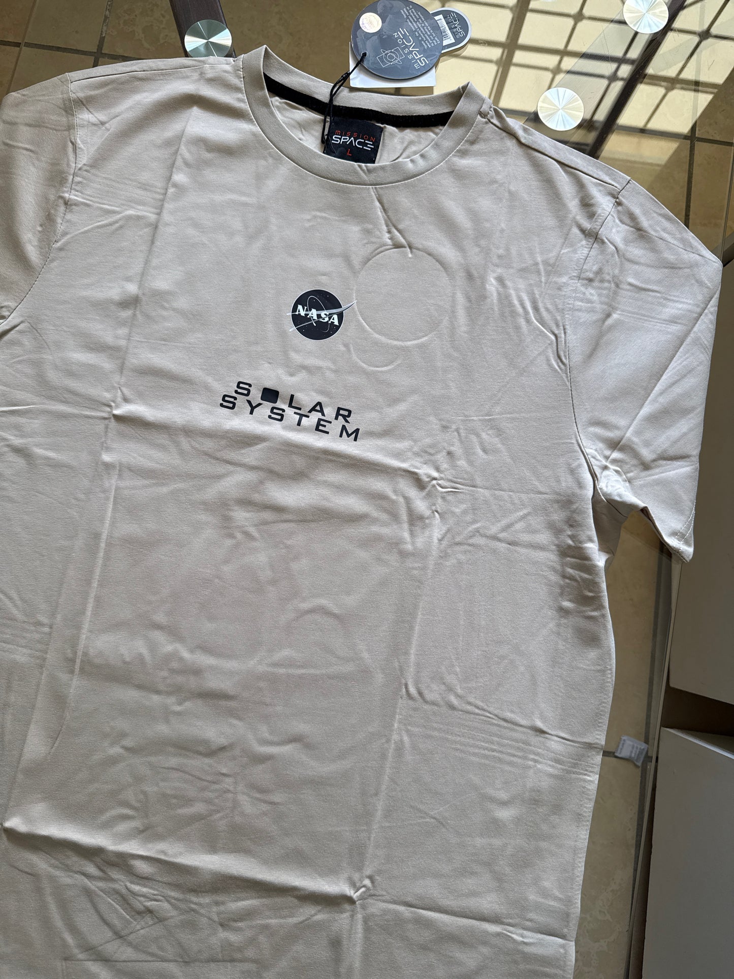 Camiseta Mission Space - NASA Beige KCN35