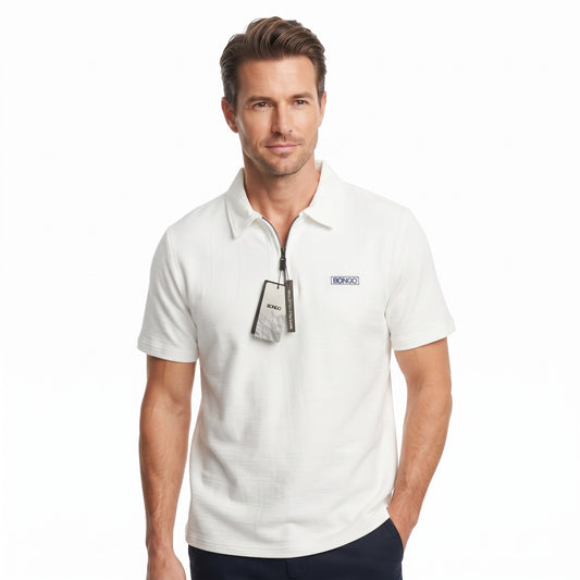 Camiseta Bongo para Caballero Tipo Polo - Blanco KCN18