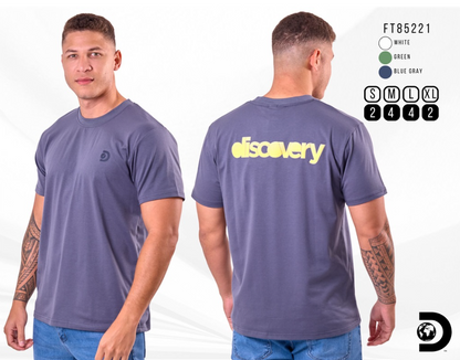 Camiseta Discovery para Caballero - Blanco KCN15