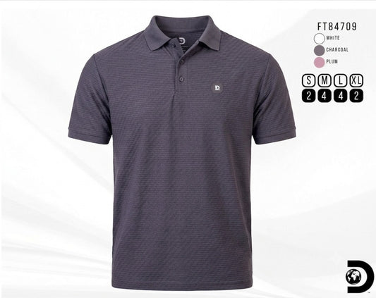 Camisa Tipo Polo Marca Discovery  Gris Carbon NK08