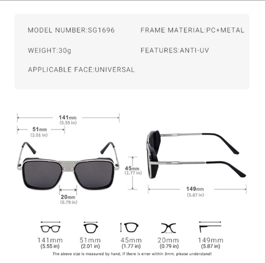 Lentes de Sol 2026   /Negro/Dorado C116