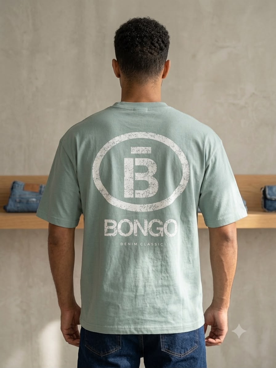 Camiseta Bongo para Caballero Oversize - Verde KCN10