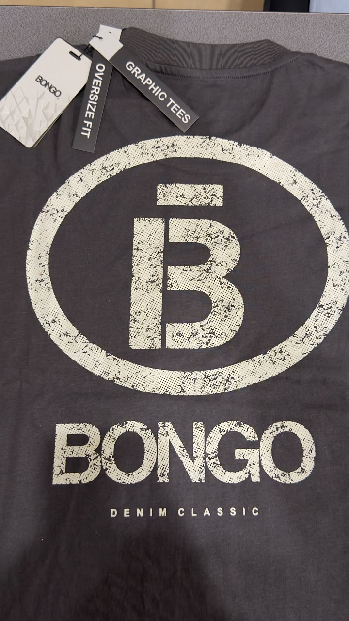 Camiseta Bongo para Caballero Oversize - Charcoal KCN10