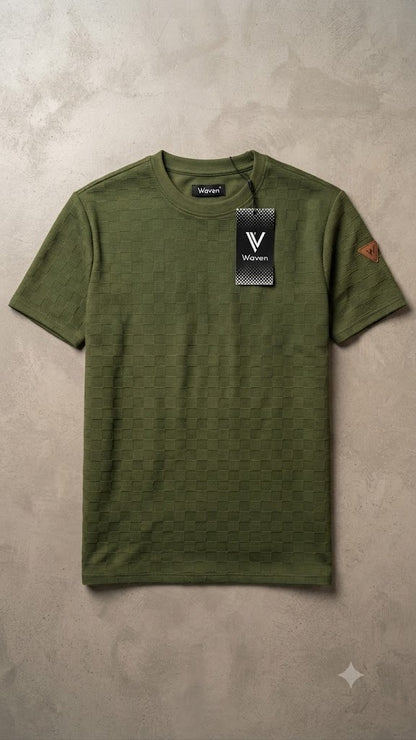 Camiseta Over Size con Alto relieve  Marca Interview -  Verde NK20