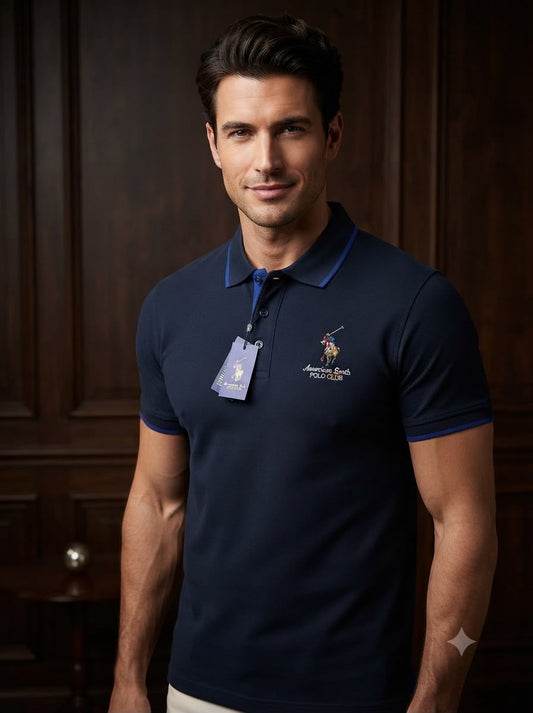 Camisa Polo Club Alexander Smith Azul Marino NK04
