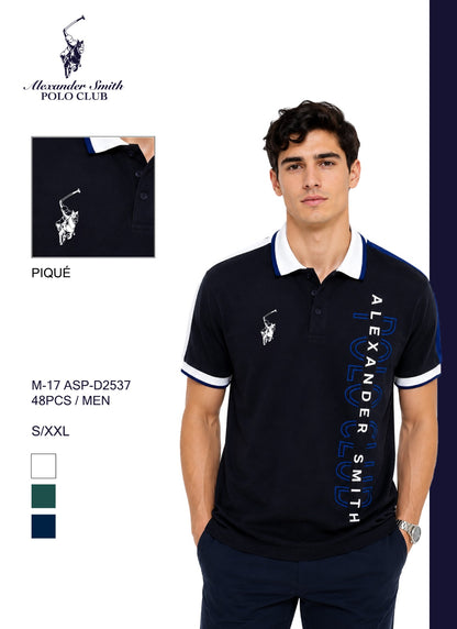 Camisa Polo Club Alexander Smith  Negro NK05
