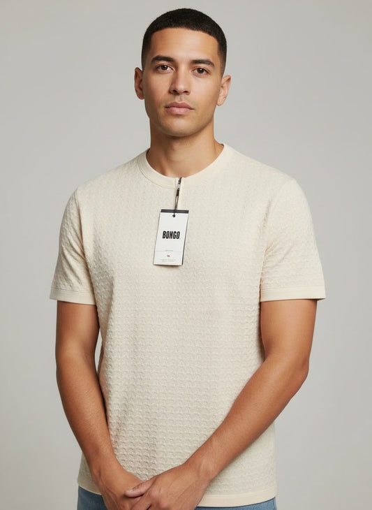 Camisa para Caballero Marca Bongo   - Blanco-Crema NK11