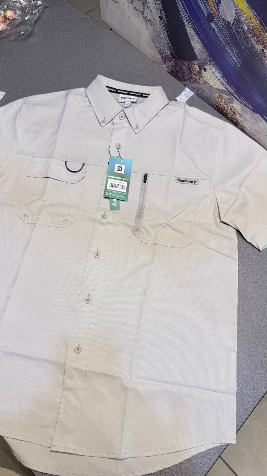 Camisa Marca Discovery   - Gris ,Silver  NK40