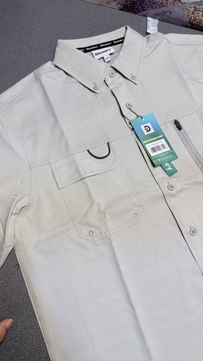 Camisa Marca Discovery   - Gris ,Silver  NK40