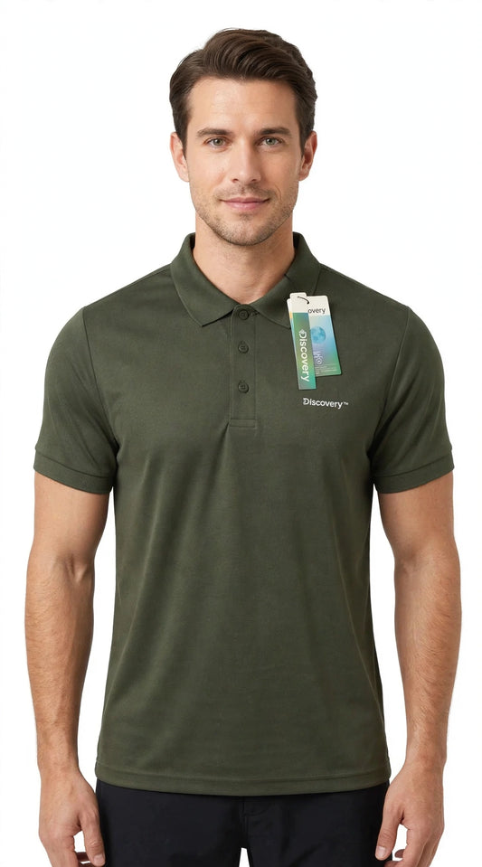 Camisa Tipo Polo Marca Discovery   - Verde Oliva  NK39