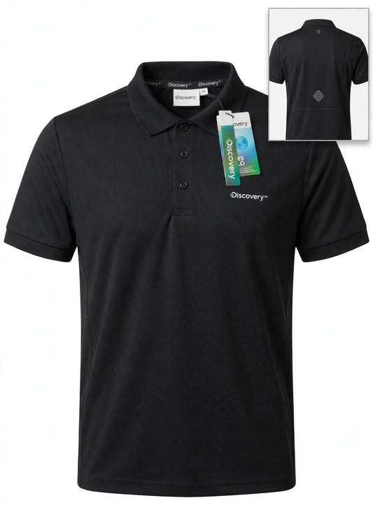 Camisa Tipo Polo Marca Discovery   - Negro  NK39