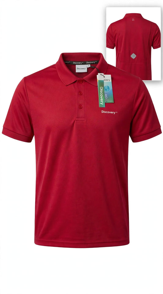 Camisa Tipo Polo Marca Discovery   - Rojo NK39