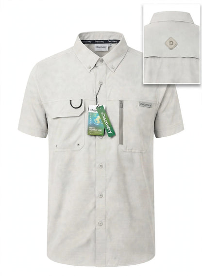 Camisa Marca Discovery   - Gris ,Silver  NK40