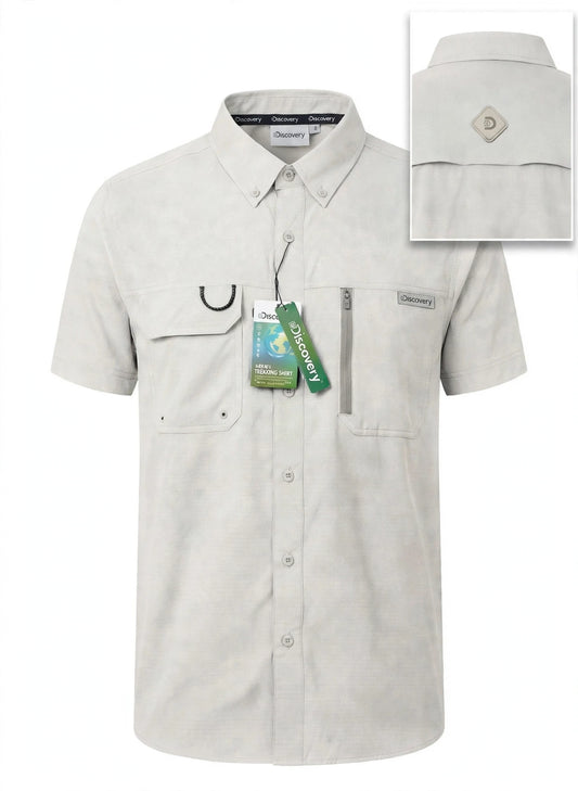 Camisa Marca Discovery   - Gris ,Silver  NK40