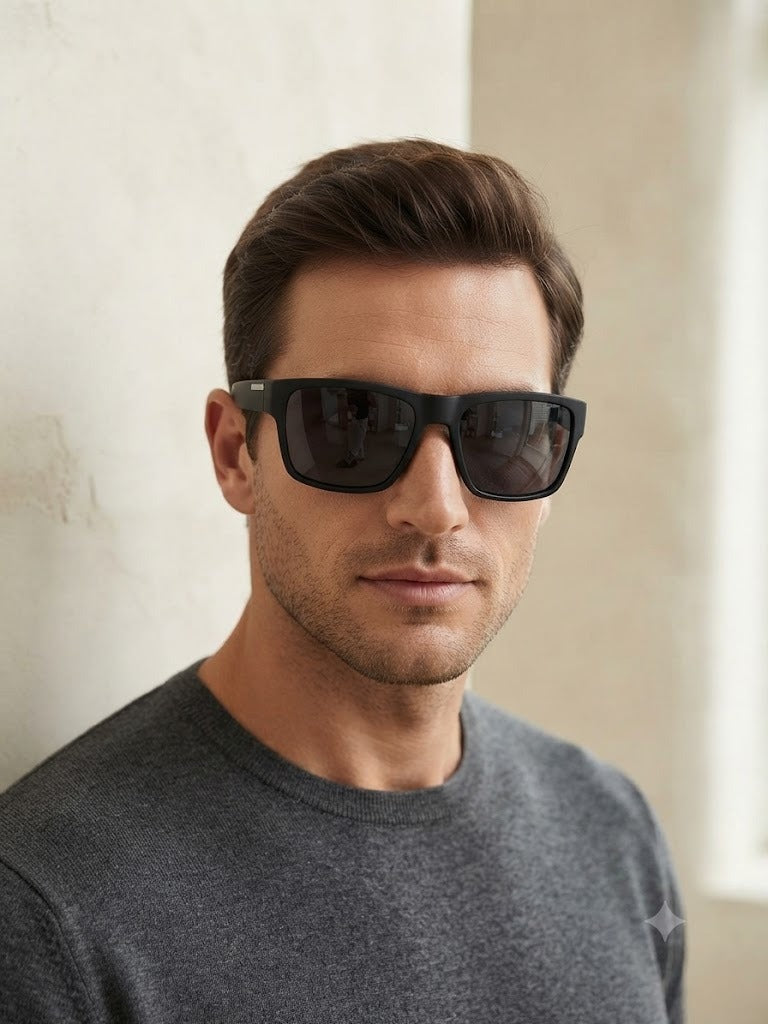 Lentes para el Sol. para caballero  -Estilo Linea/  Negro  C187