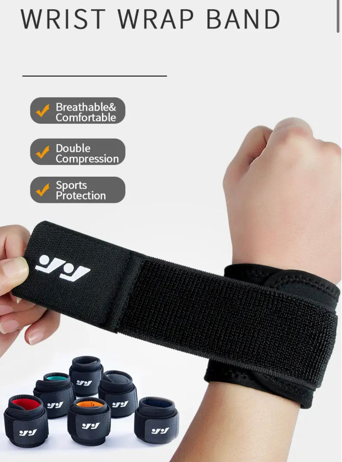 Muñequera para levantamiento de Peso GYM - Roja K112
