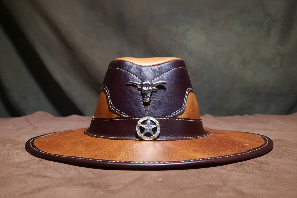 Sombrero de cuero original / K414