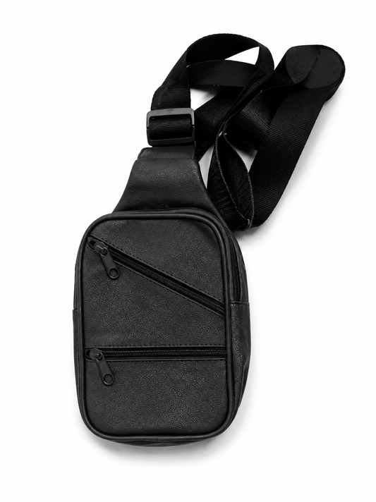 Mini bolso de cuero original negro  /K415