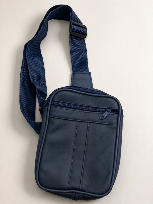 Mini bolso de cuero original azul  /K412