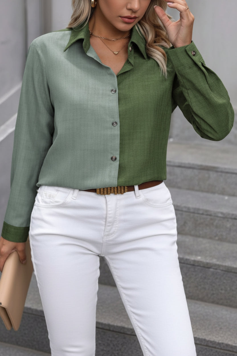 Camisa casual para dama /DM36 verde