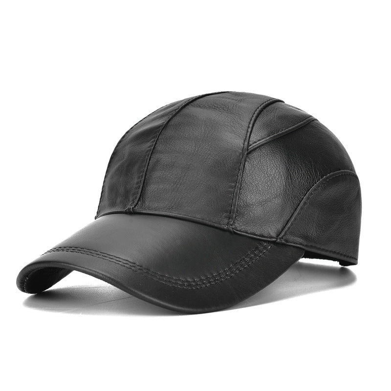 Gorra de cuero original / Negro K382