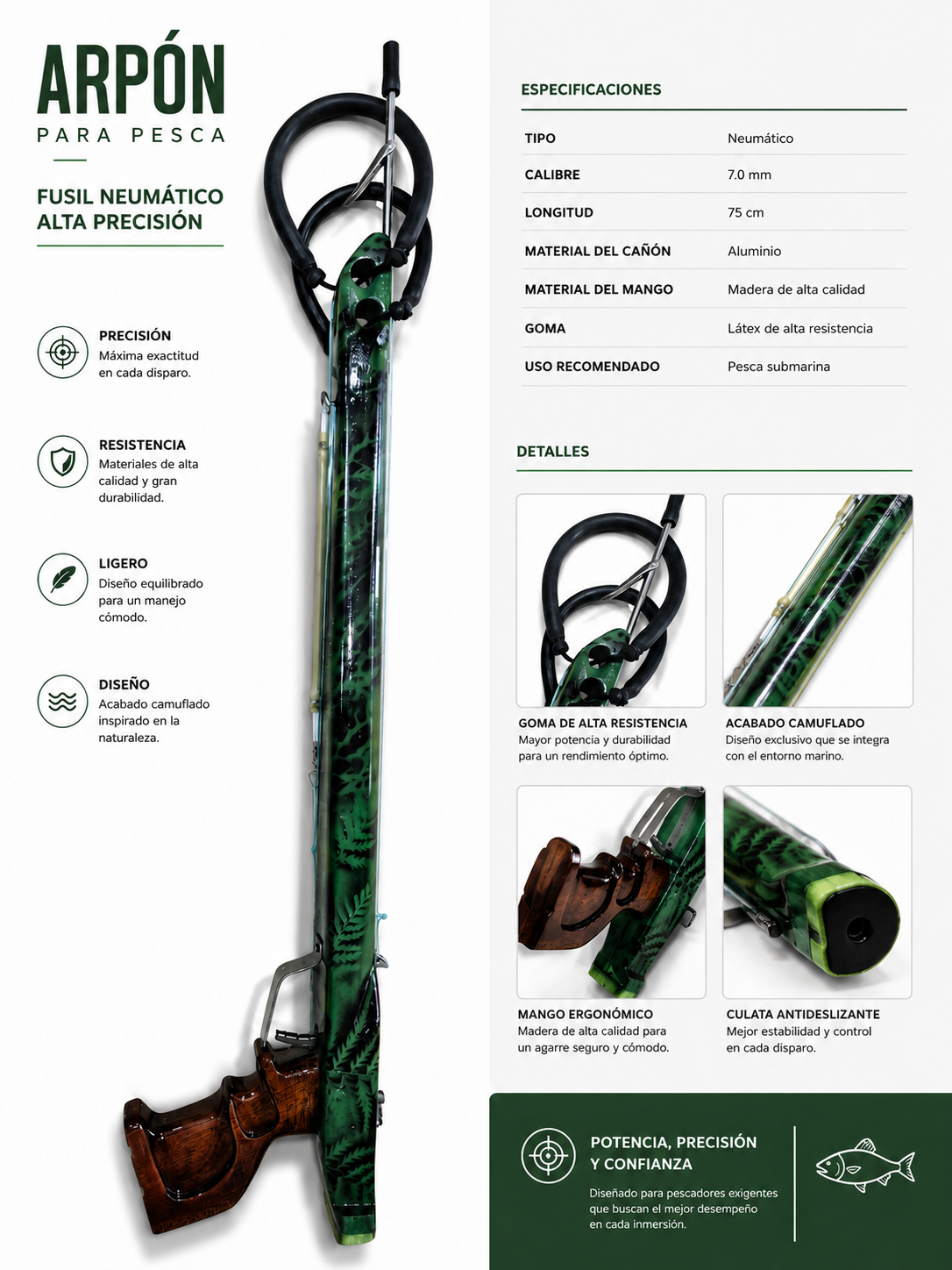 Arpón para pesca alta potencia/ F02