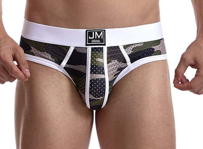Speckled Jockmail Brief - White