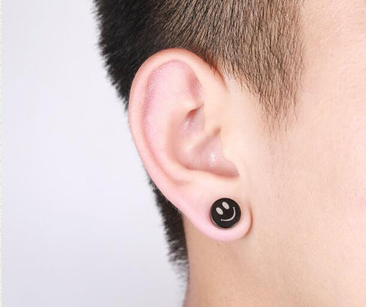 Par Arete de Imán Diseño Carita Felíz 8mm K324