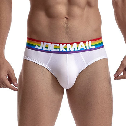 Calzoncillo Jockmail Pride Algodón - Blanco-K154