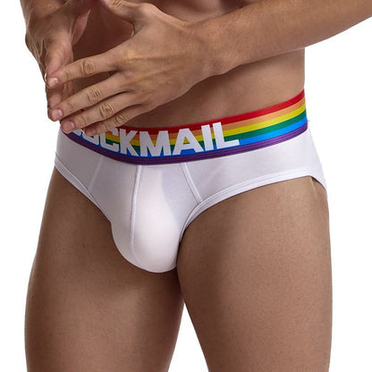 Calzoncillo Jockmail Pride Algodón - Blanco-K154