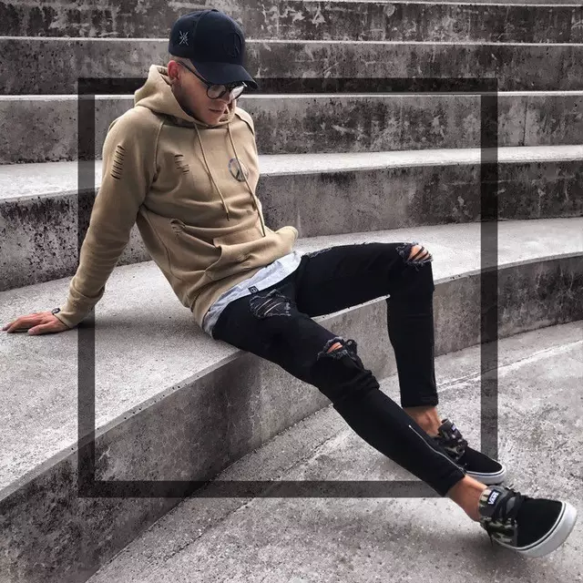 Ripped Black Jean Pants