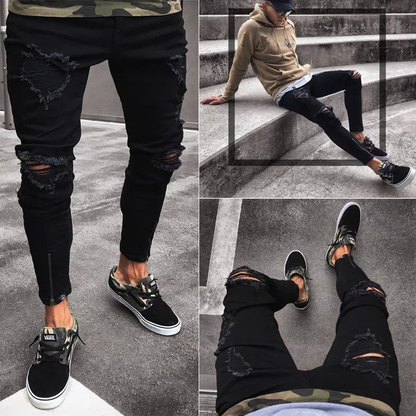 Ripped Black Jean Pants