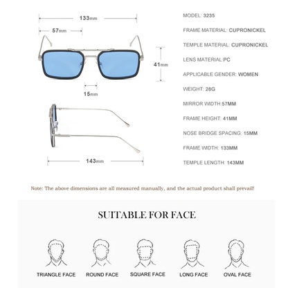 Lentes de Sol de moda / Zilver/ C13